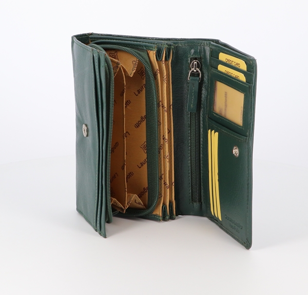 Portafoglio in pelle donna Laura Biagiotti grande con bottone