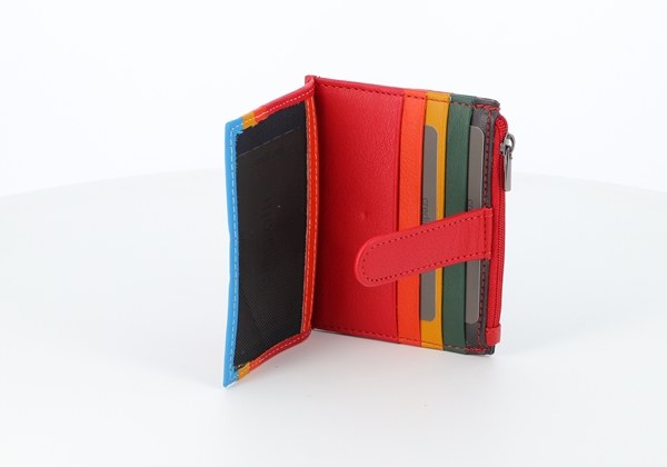 Portafoglio unisex Laura Biagiotti in pelle con inserti multicolor colori assortiti