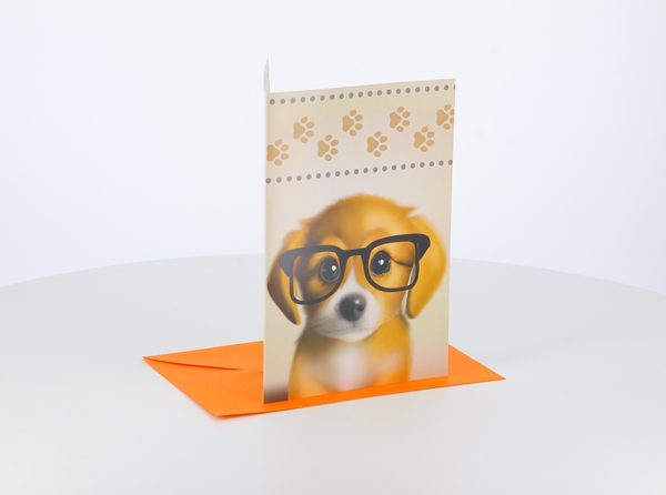 Biglietti Cani e Gatti senza testo con interno a colori