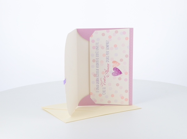 Biglietti Matrimonio con torte e regali, con portasoldi