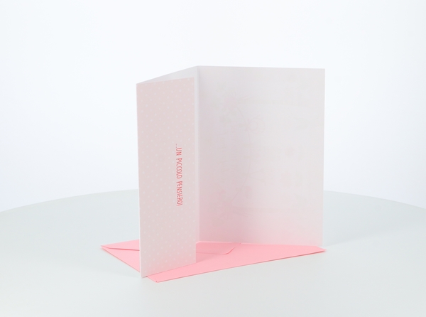 Biglietto Nascita con vestitini e carrozzina