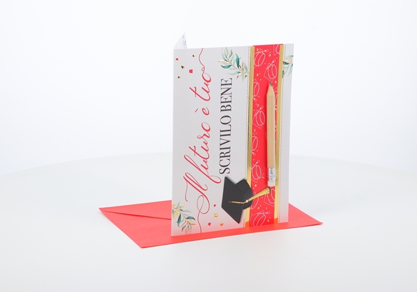 Biglietti Laurea con matitina applicata