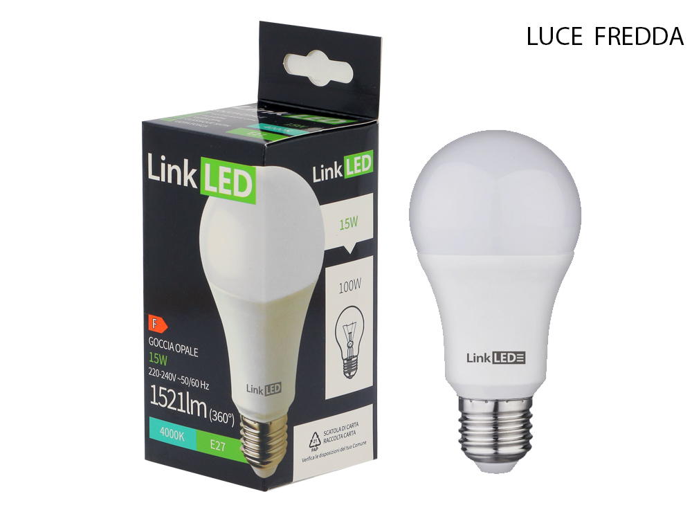 Lampadina LED LinkLED GLS 15 Watt E27 luce naturale