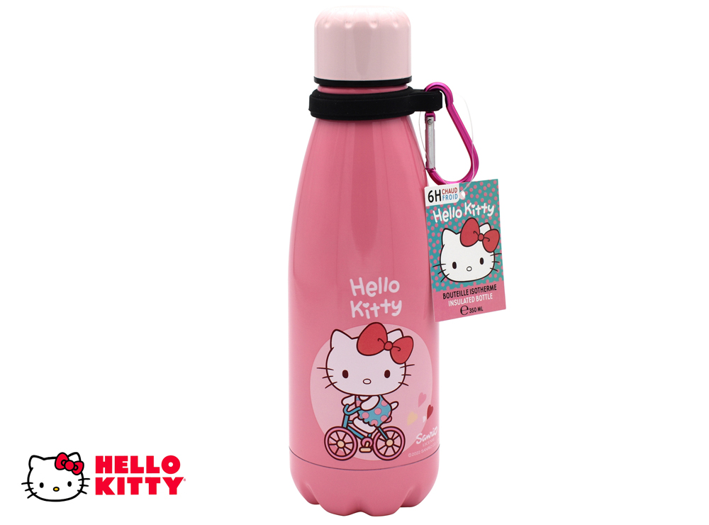 Hello Kitty - Borraccia in acciaio INOX, 350 ml, motivo: cuore rosso :  : Casa e cucina