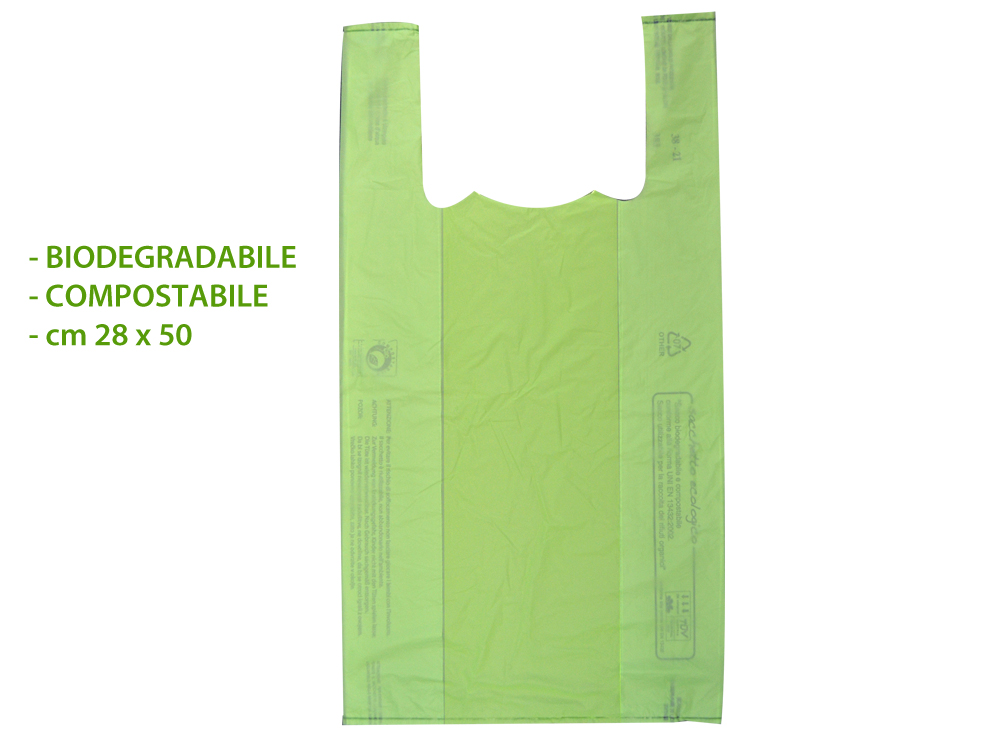 Borse- shopper biodegradabili/compostabile 28x50 cm