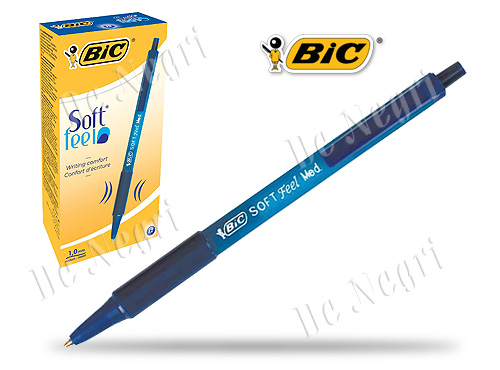 Biro Bic Soft Feel Clic Grip blu
